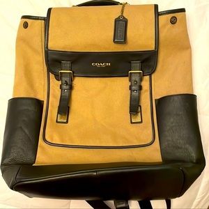 Canvas/leather COACH backpack. GREAT condition NWOT